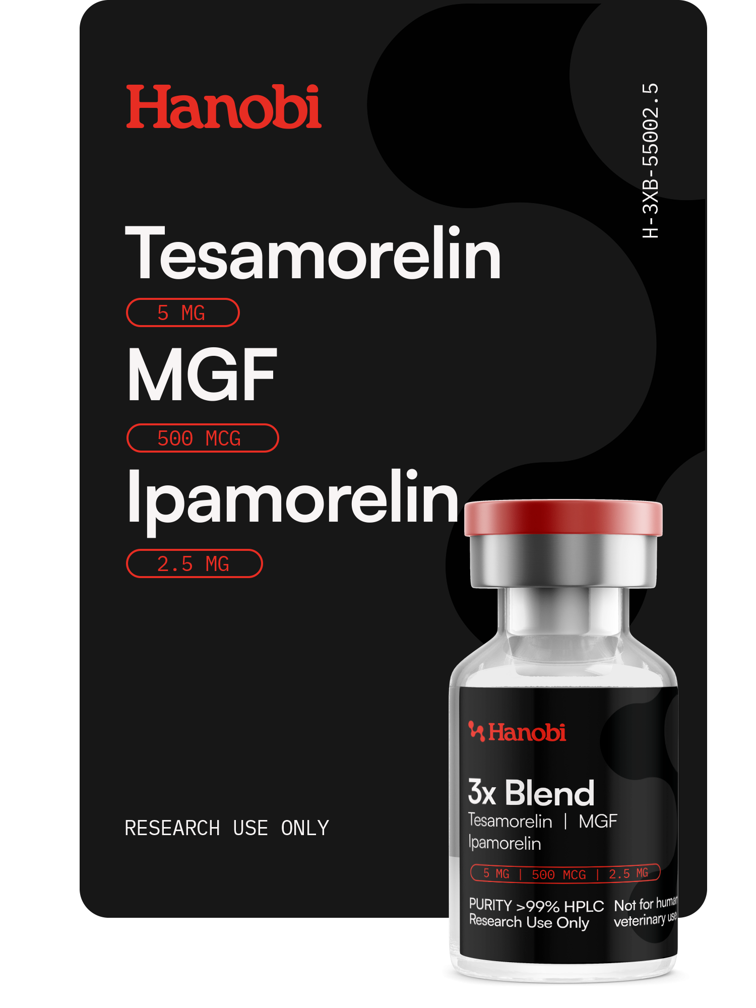 3X Blend_Tesamorelin MGF Ipamorelin_5MG500MCG2.5MG