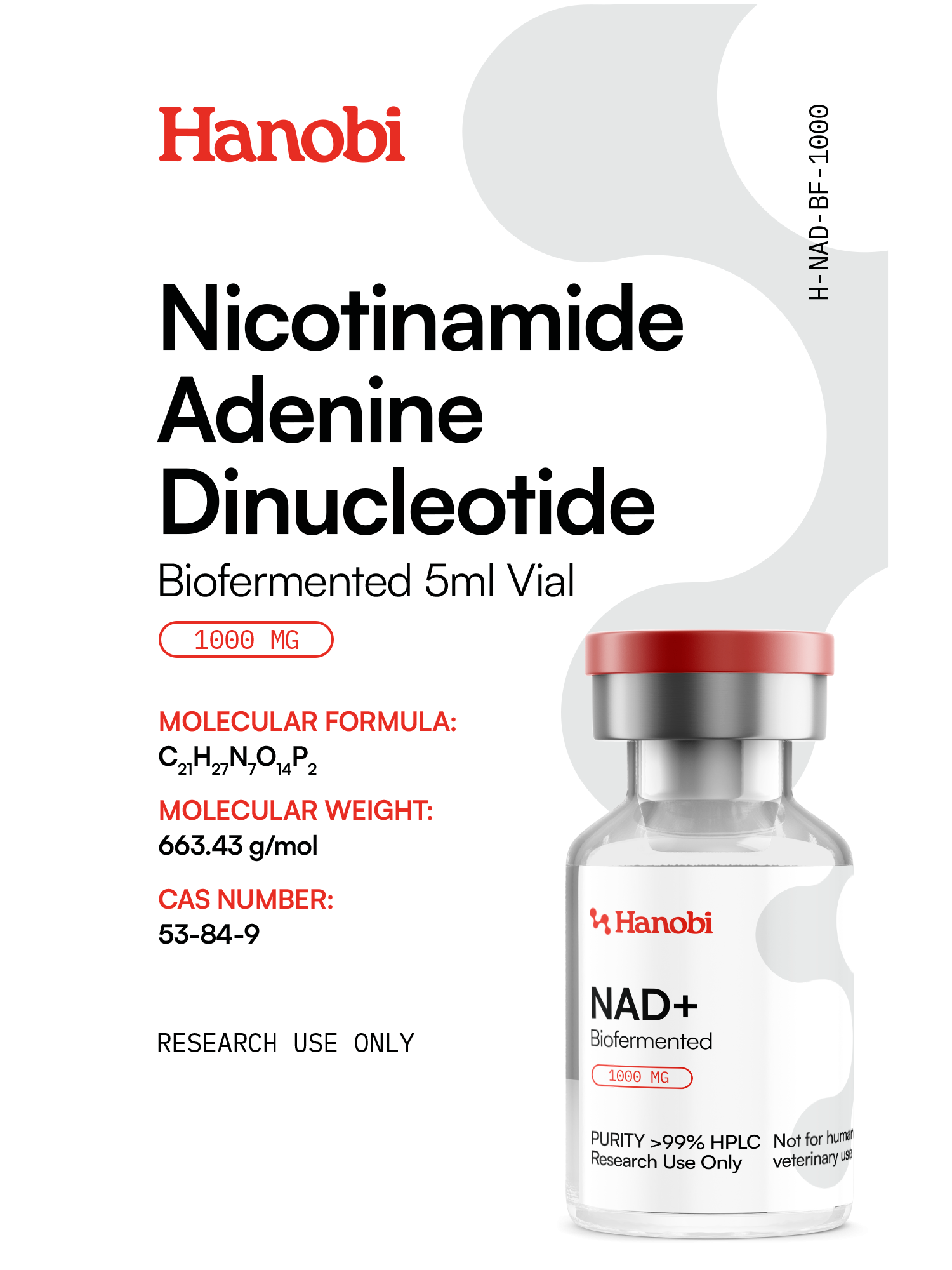 NAD+ Nicotinamide Adenine Dinucleotide Biofermented 1000MG